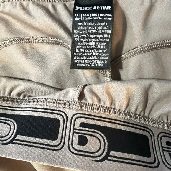 Victorias Secret Pink Active Iced Coffee Checkered Pattern Leggings - Picture 5 of 7